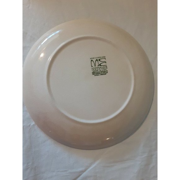 Vintage 1972 Calendar Collectors Plate Mount Clemens USA 10 1/4" Green & White - Picture 4 of 6